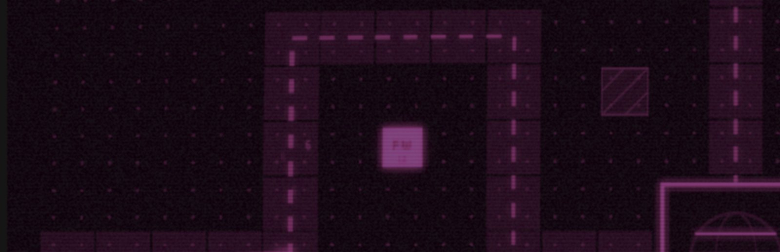 Wide magenta network map with paths, a Firewall and THE_INTERNET, no logo