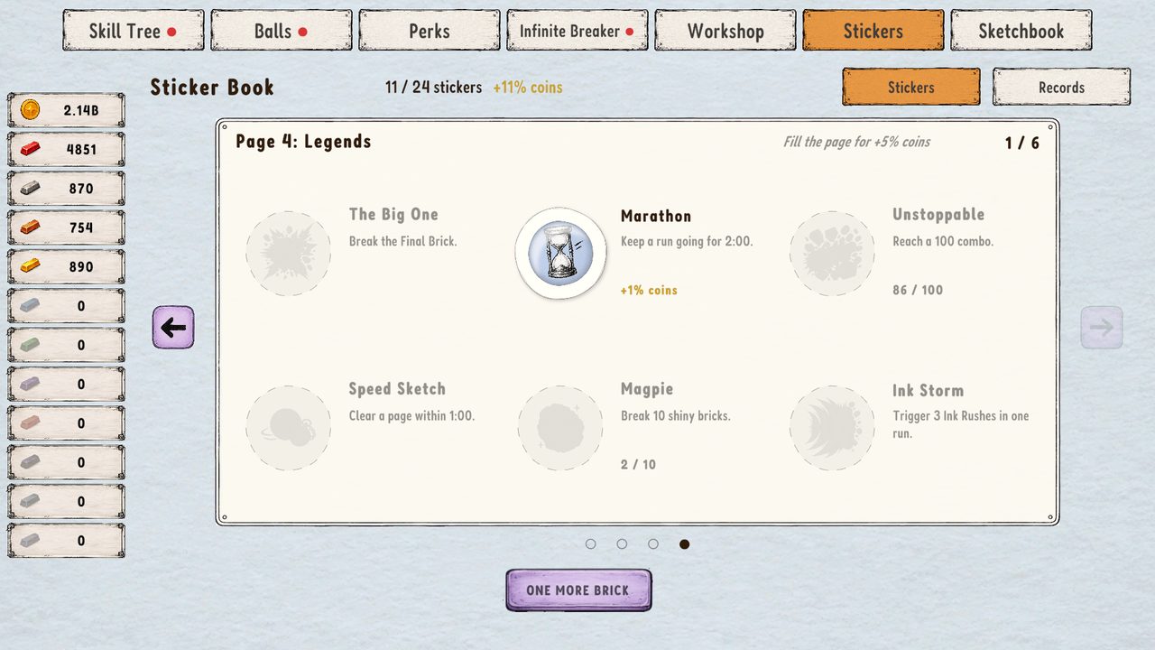 The Sticker Book on its Legends page
